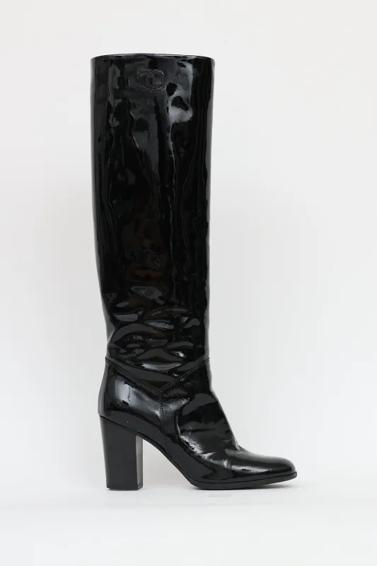 Patent Leather CC Boot sold by VSP Consignment