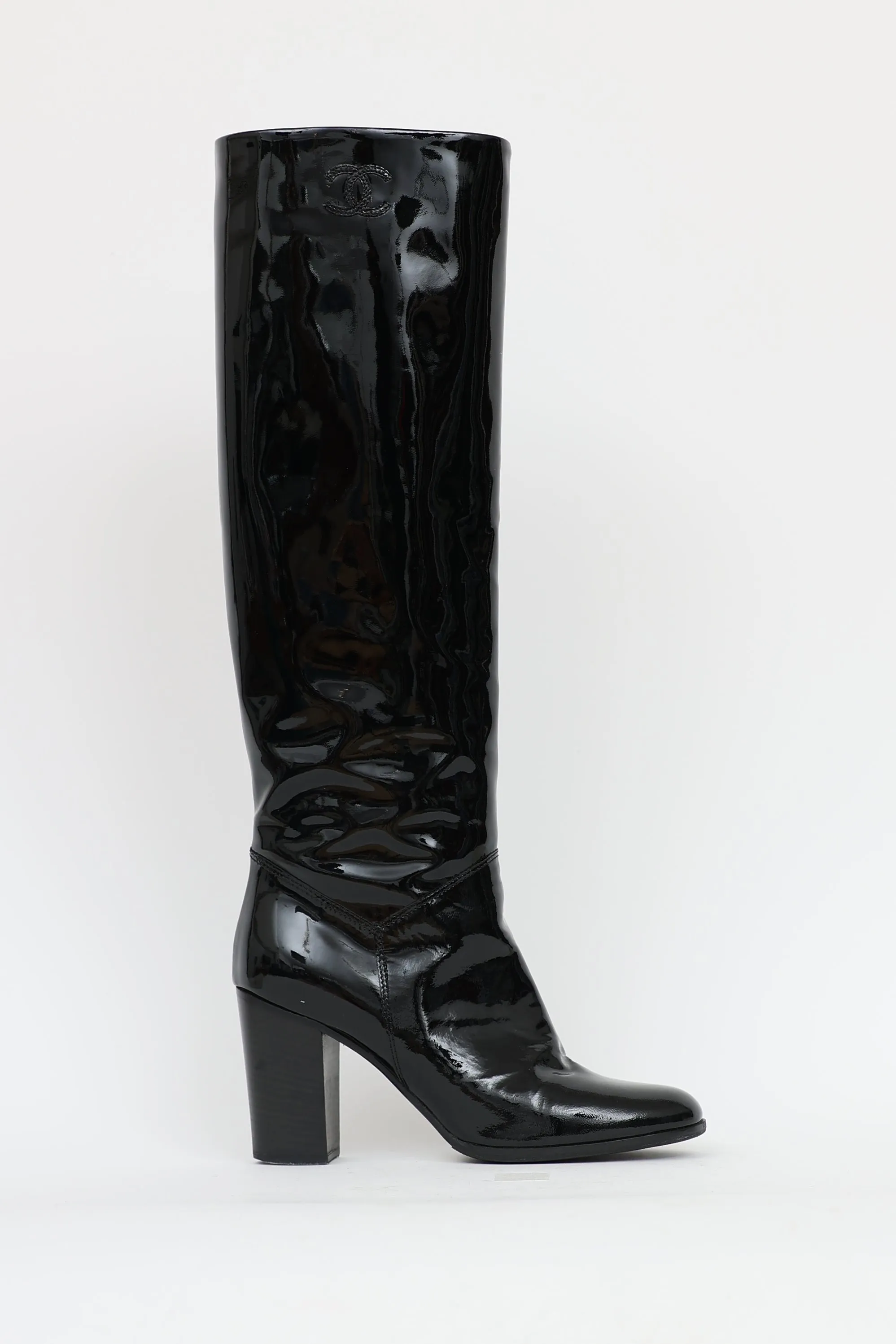 Patent Leather CC Boot sold by VSP Consignment