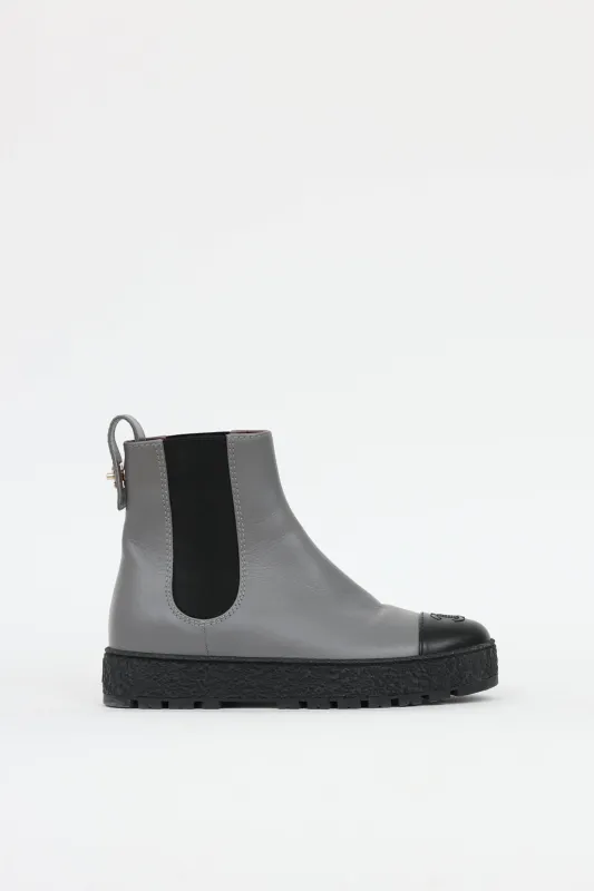 Leather CC Chelsea Boot made by Chanel