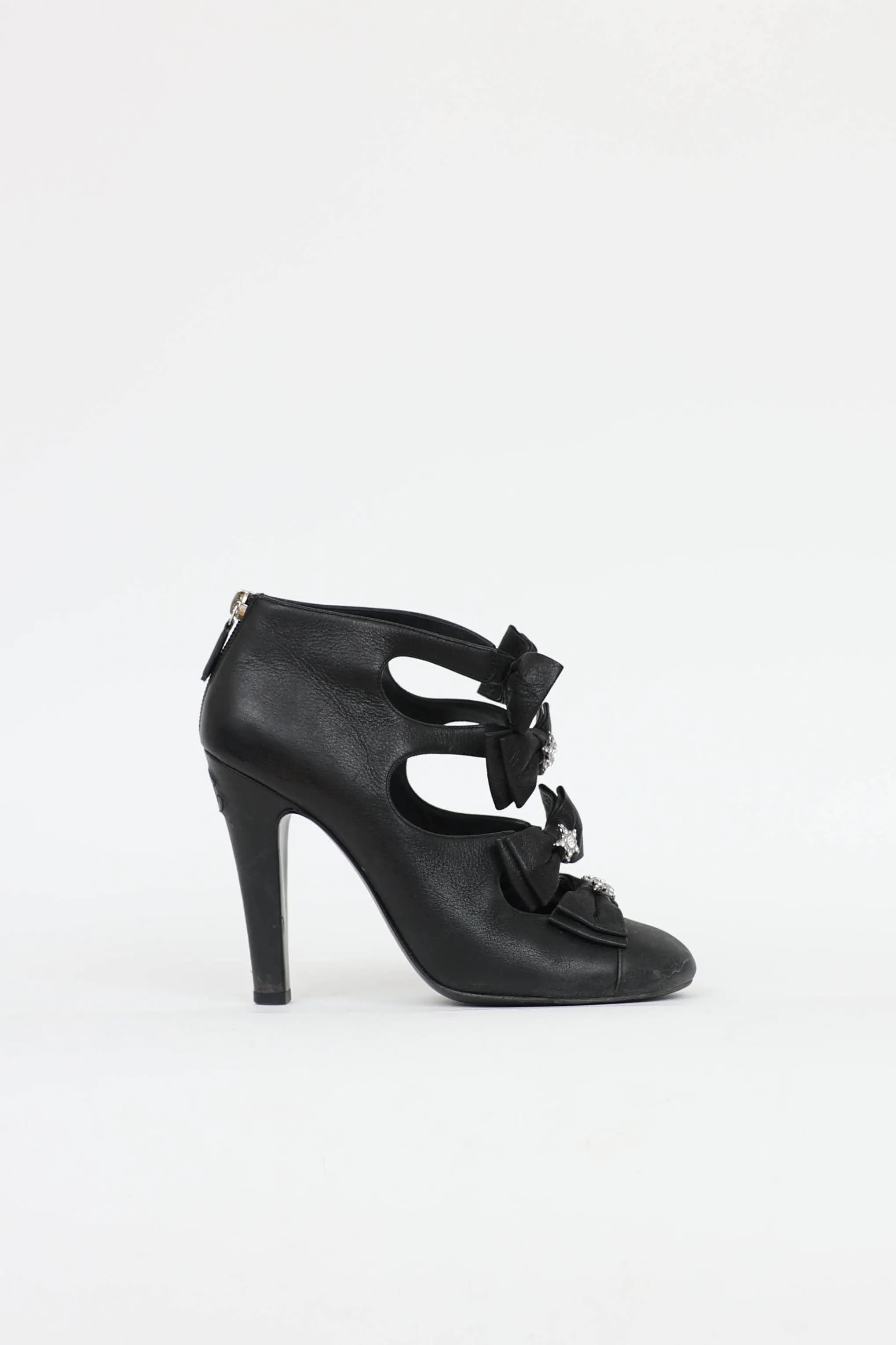 Embellished Bow Booties sold by VSP Consignment