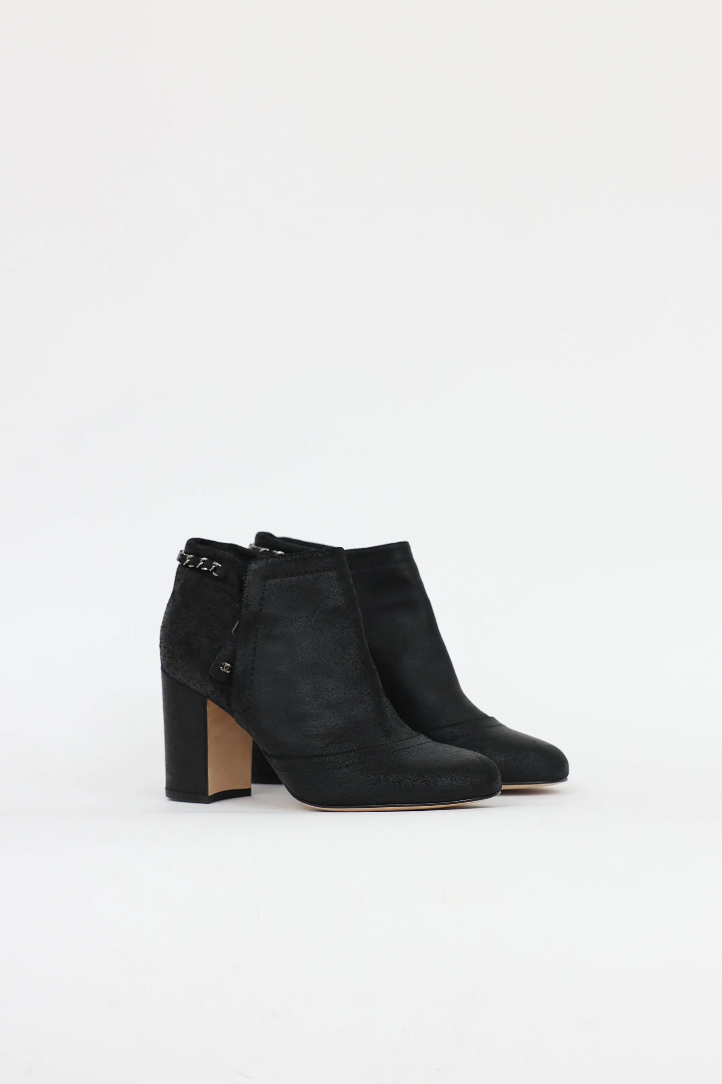 Suede Chainlink Bootie sold by VSP Consignment product image thumbnail 2