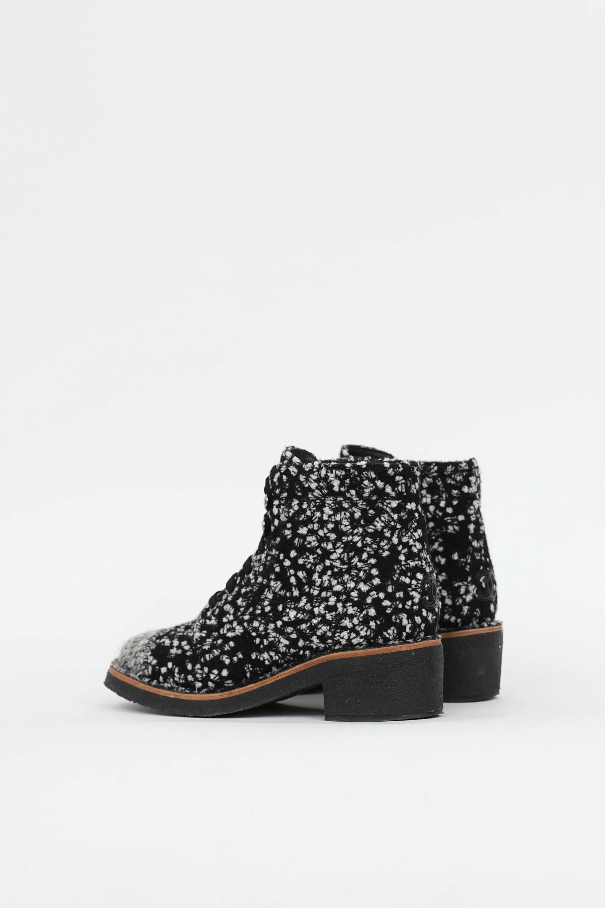 Tweed Zip Ankle Boot sold by VSP Consignment product image thumbnail 4