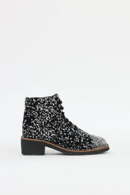 Tweed Zip Ankle Boot sold by VSP Consignment