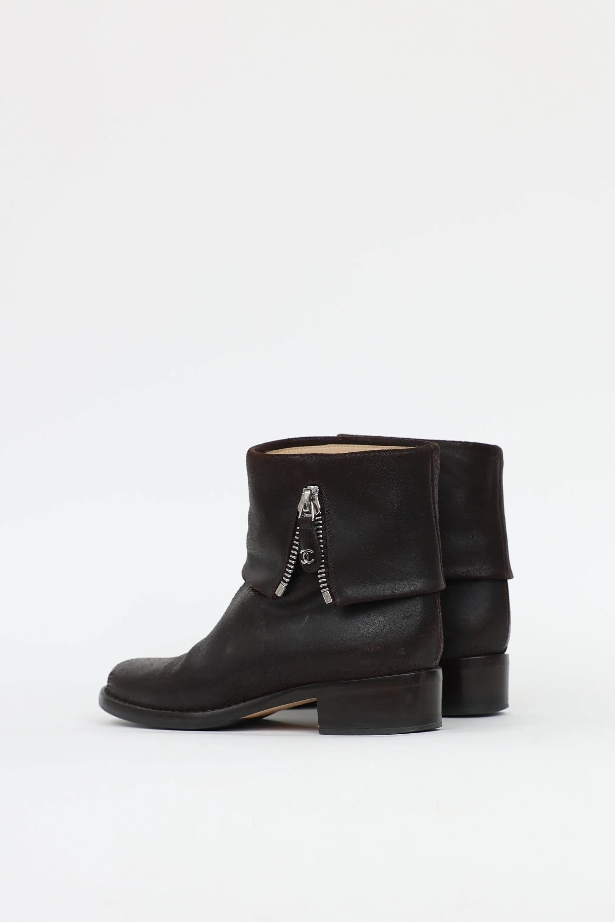 Distressed Zip Ankle Boot sold by VSP Consignment product image thumbnail 4