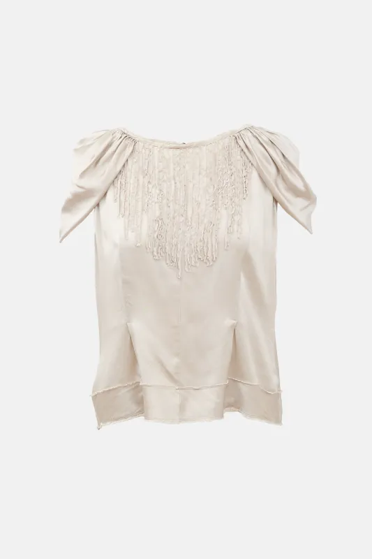 Silk Trim Blouse sold by VSP Consignment