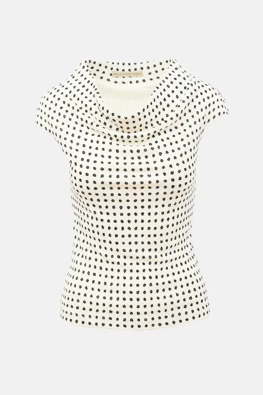 2008 Dot Print Top sold by VSP Consignment