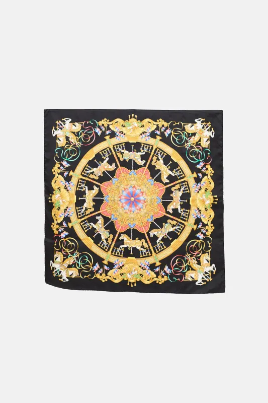 Luna Park Jacquard 90 Silk Scarf made by Hermes