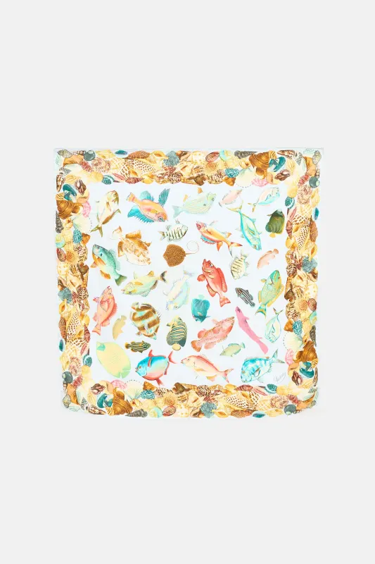 Under The Sea Silk Scarf sold by VSP Consignment