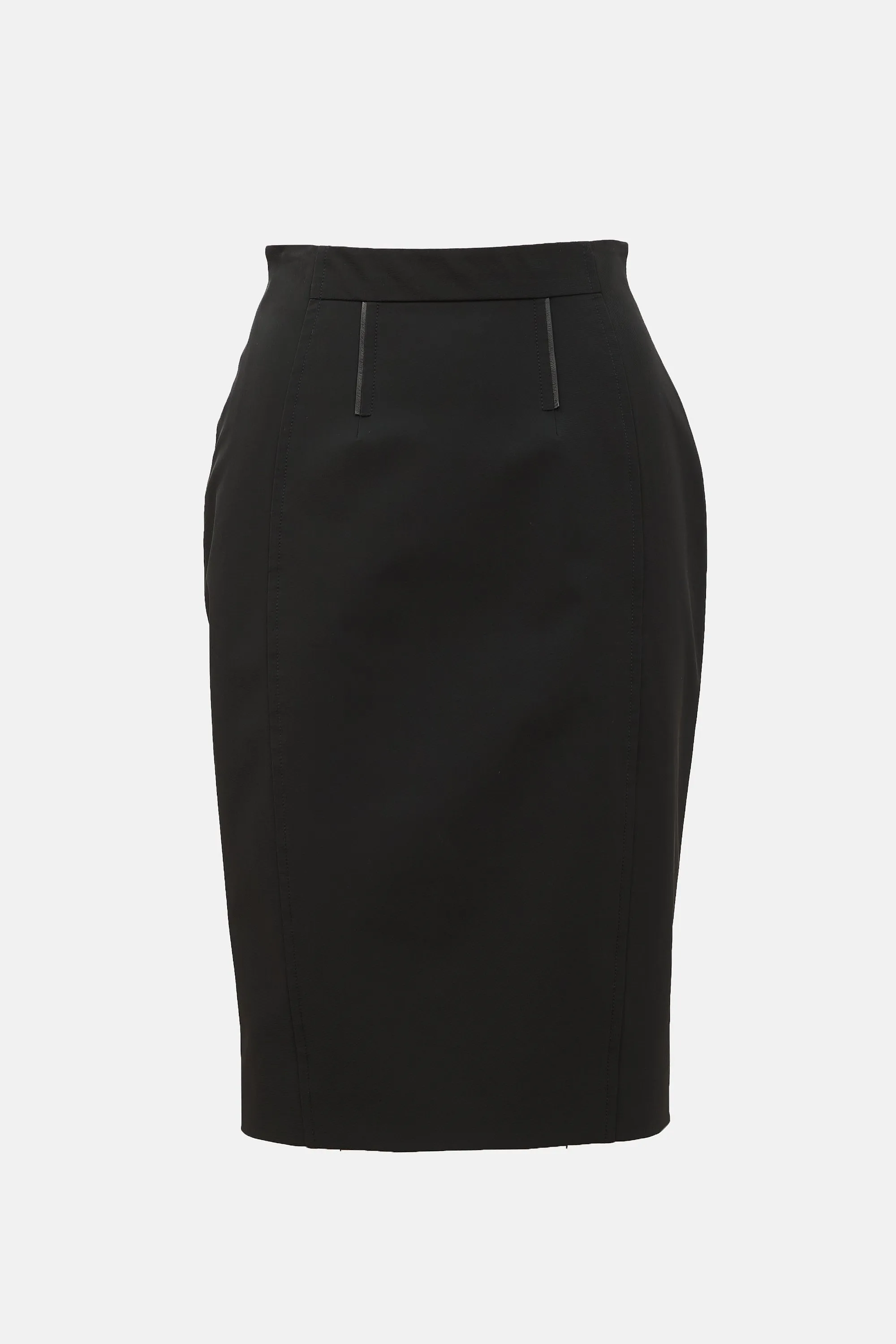 2009 Leather Trim Pencil Skirt sold by VSP Consignment