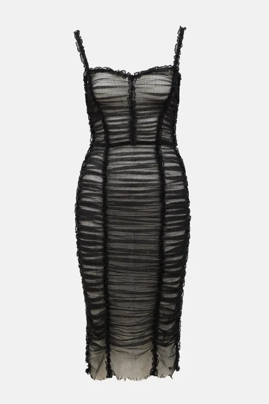 2000s Tulle Ruched Dress sold by VSP Consignment