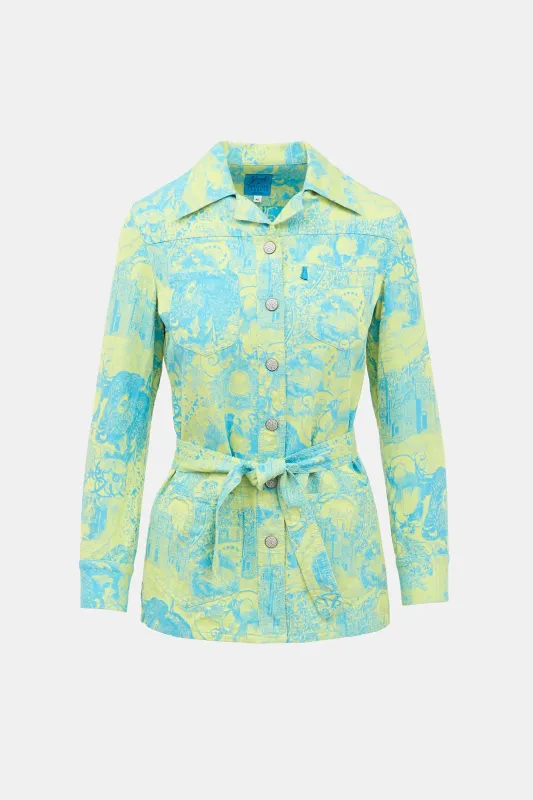 1990s Jacquard Belted Jacket made by Christian Lacroix