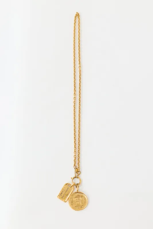 1980s Plated 31 Rue Cambon Necklace made by Chanel