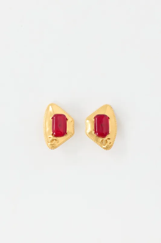 Fall 1997 Gem Gripoix Clip On Earrings made by Chanel
