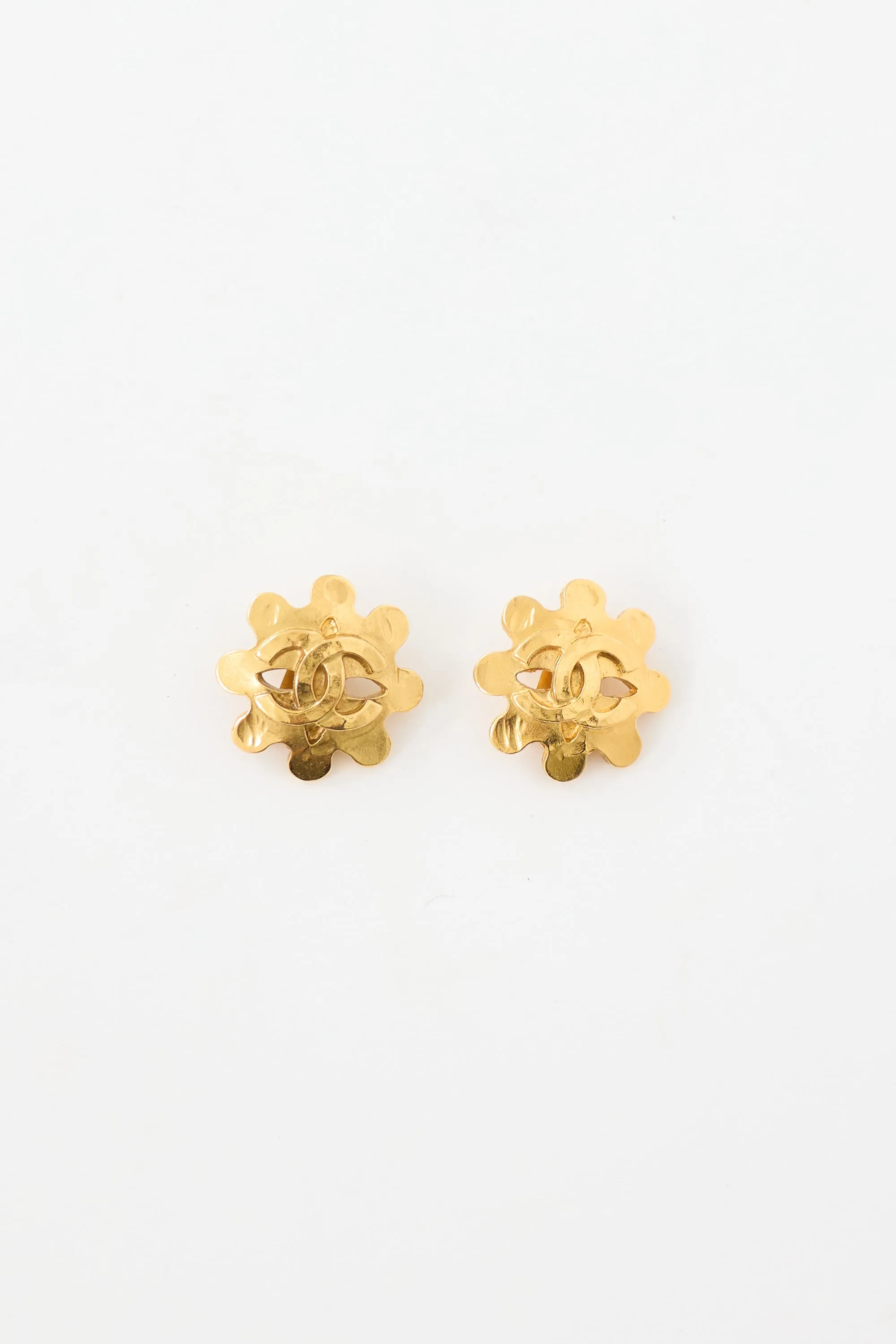 Fall 1994 Flower CC Clip On Earrings sold by VSP Consignment