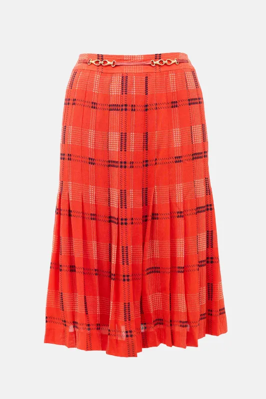 1970s Wool Pleated Skirt sold by VSP Consignment
