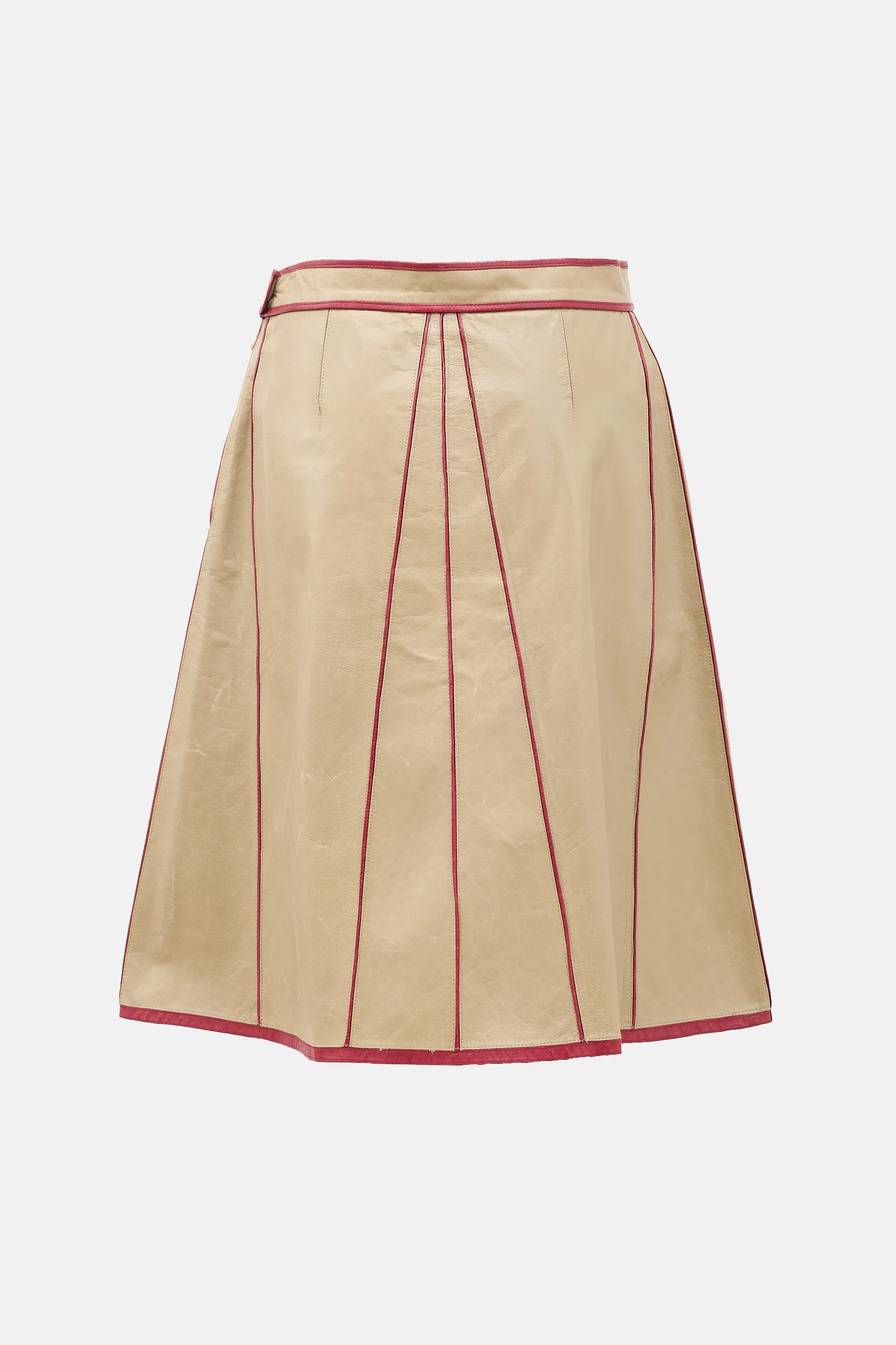 FW 2000 Leather Trimmed Skirt sold by VSP Consignment product image thumbnail 2