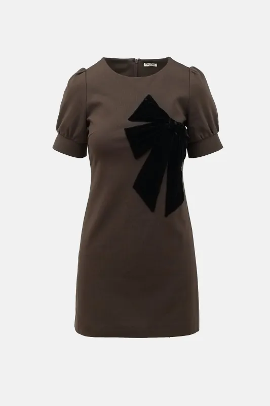 2008 Velvet Bow Shift Dress made by Miu Miu