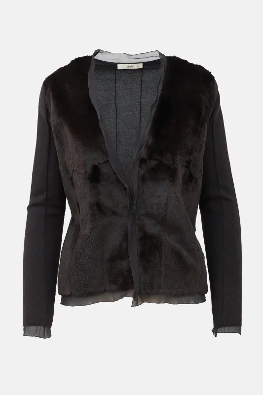 2000s Silk & Fur Cardigan sold by VSP Consignment