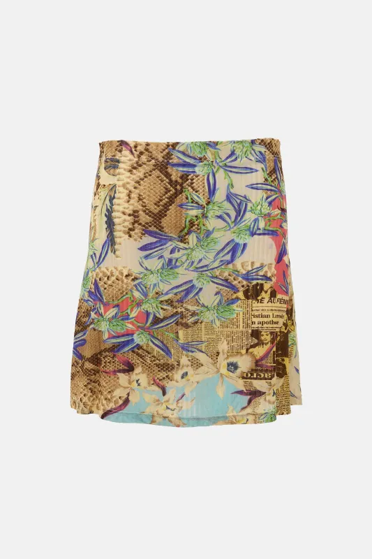 Bazar 1990s Printed Skirt made by Christian Lacroix
