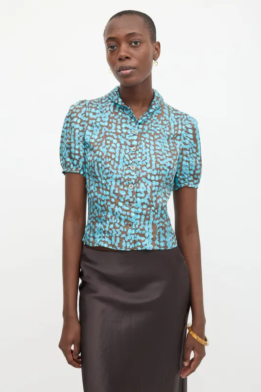 2000s Silk Printed Blouse made by Louis Vuitton