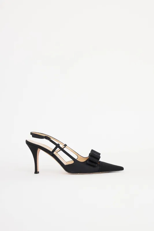 SS 2003 Satin Slingback Pump made by Chanel
