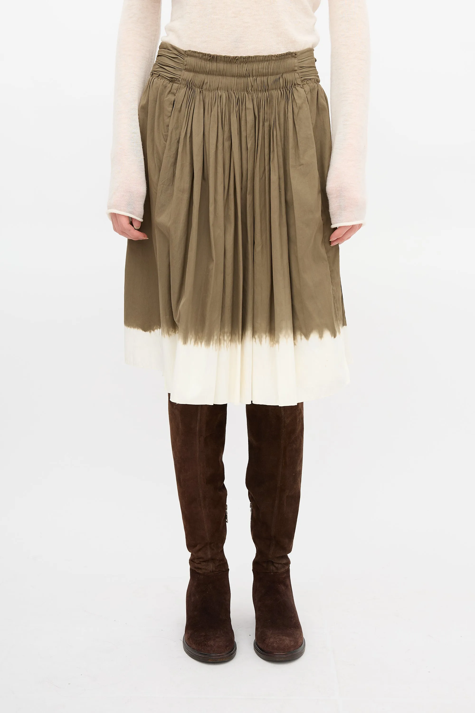 SS 2004 Dip-Dye Pleated Skirt sold by VSP Consignment product image thumbnail 4