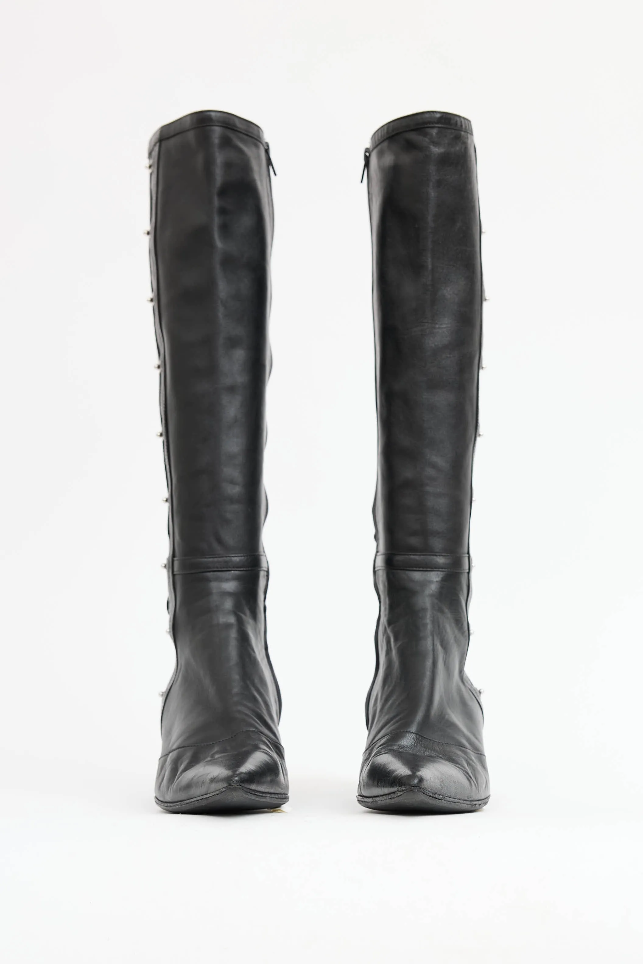 Leather Knee High Hook Boot sold by VSP Consignment product image thumbnail 3