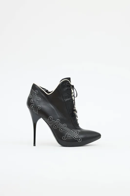 Embroidered High Heel Boot made by Alexander McQueen
