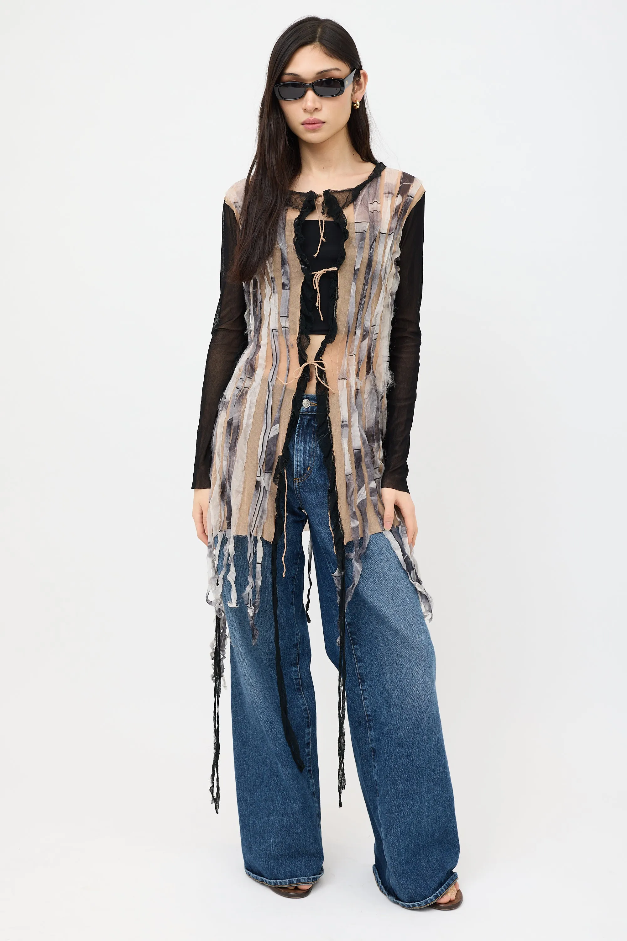 SS 2002 Mesh Fringe Top sold by VSP Consignment product image thumbnail 5