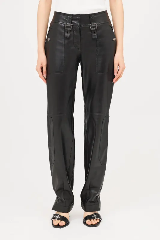 Vintage Leather Buckle Pant made by Dior