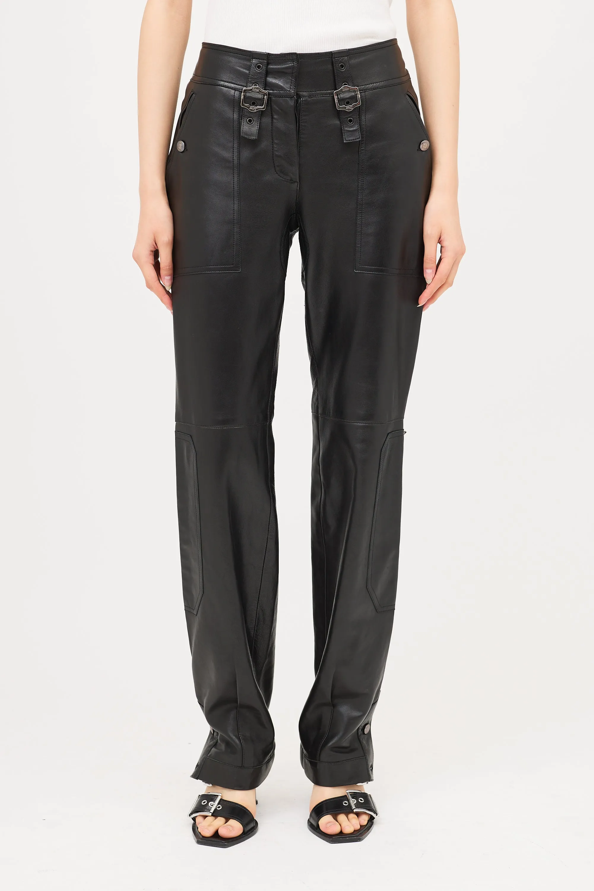 Vintage Leather Buckle Pant sold by VSP Consignment