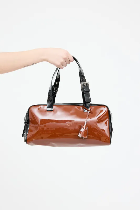 Patent Leather Shoulder Bag made by Prada