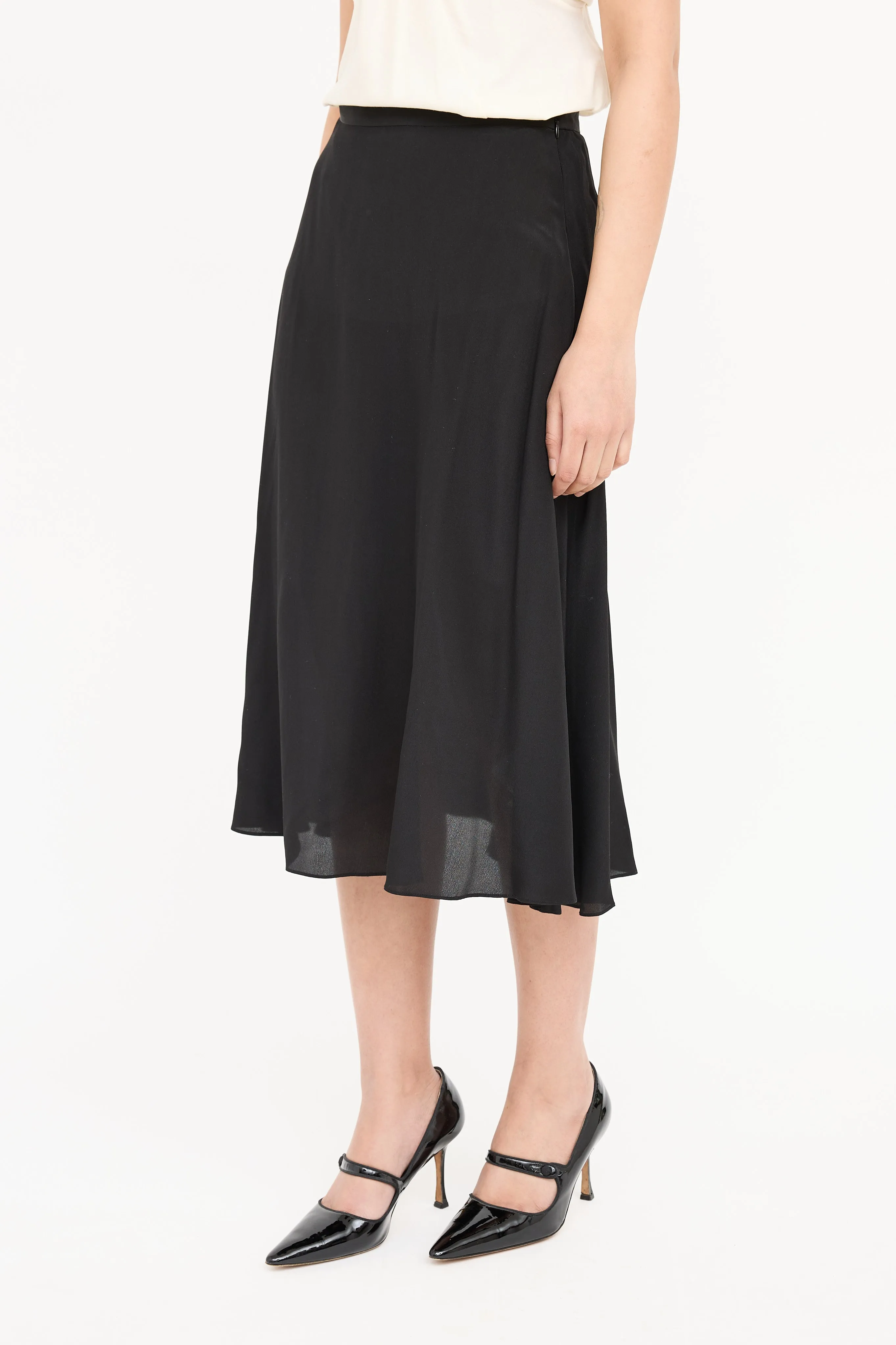 Satin Midi Skirt sold by VSP Consignment product image thumbnail 3