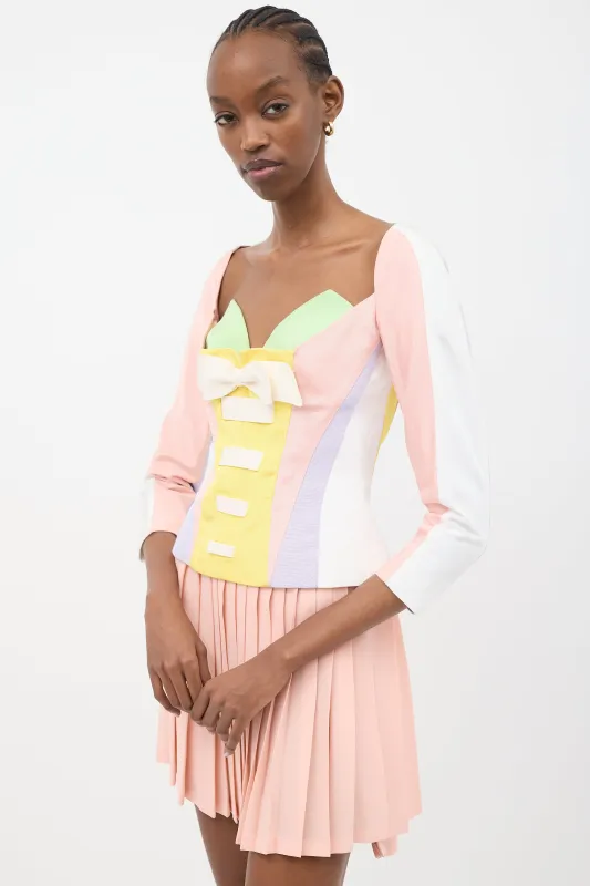 FW 1991 Pastel Bustier Top made by Versace