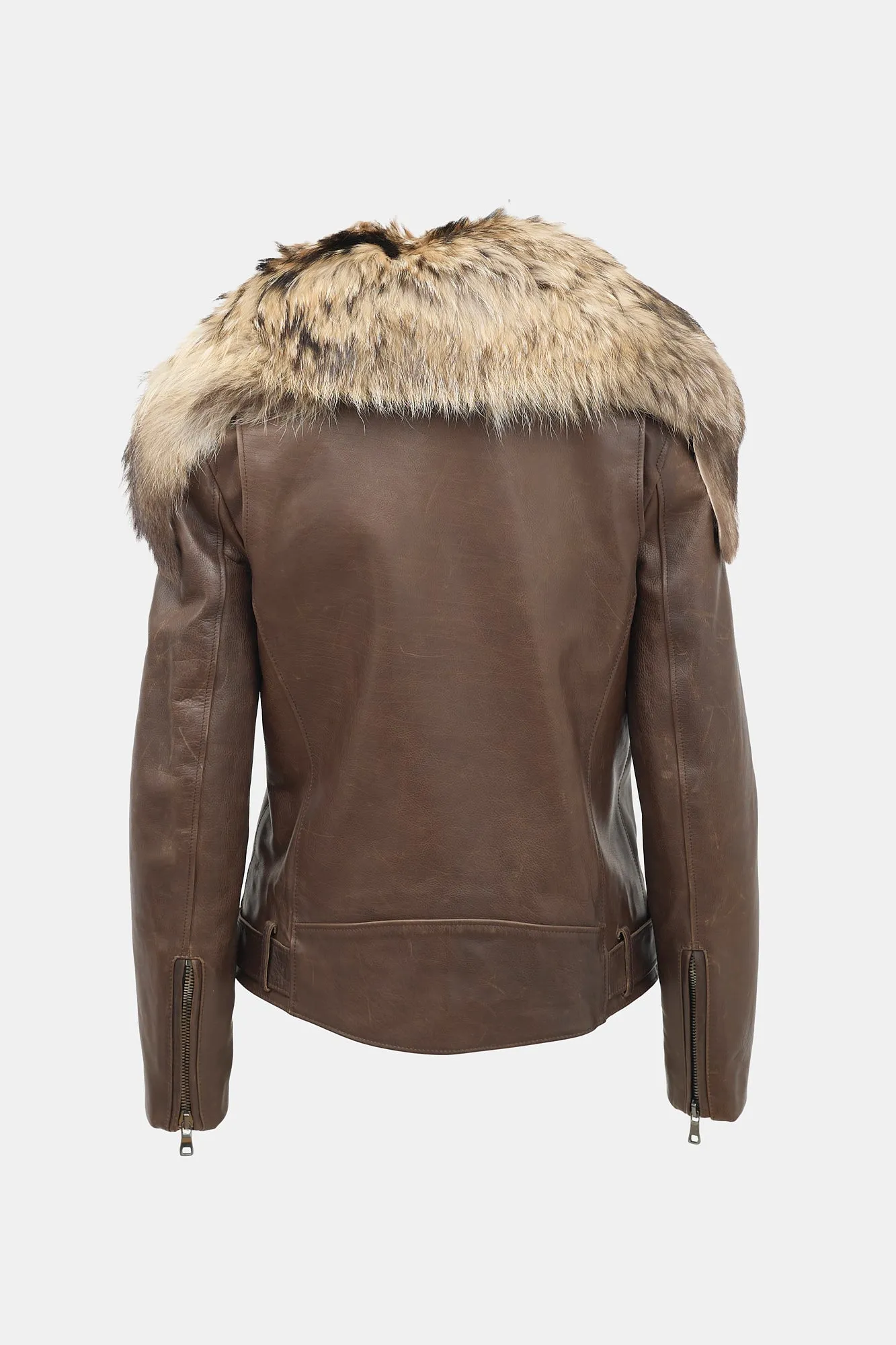 FW 2011 Leather Fur Collar Jacket sold by VSP Consignment product image thumbnail 3
