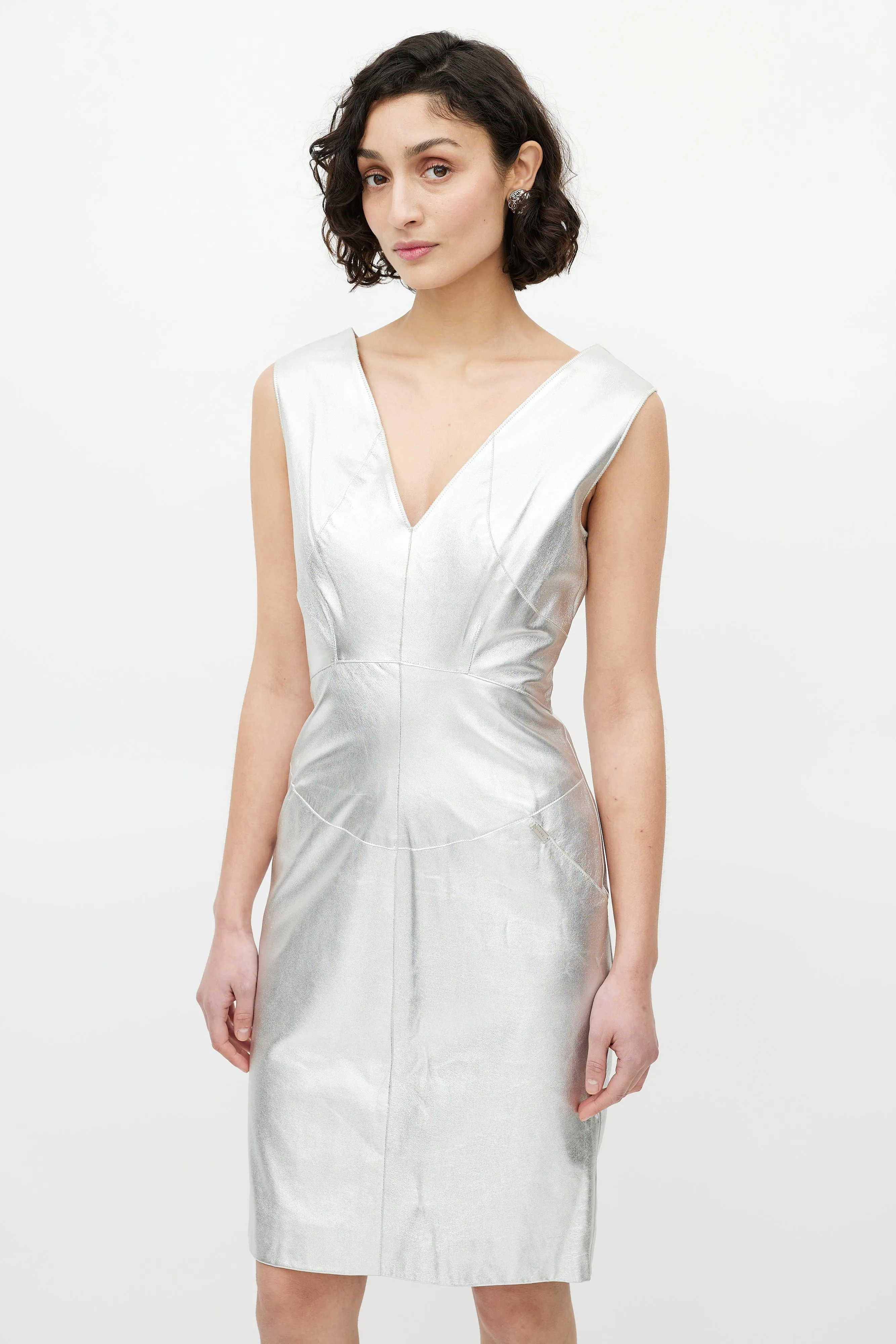 FW 1999 Leather Sheath Dress sold by VSP Consignment product image thumbnail 3