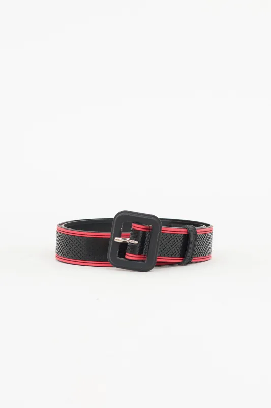 FW 2018 Leather & Rubber Belt made by Prada
