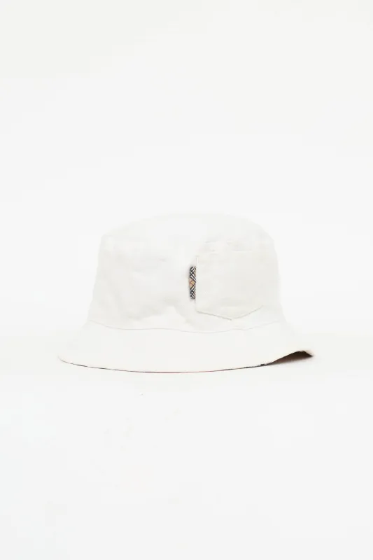 Nova Check & White Reversible Bucket Hat made by Burberry