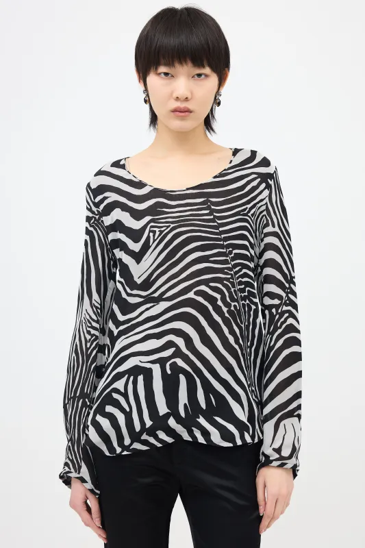 Silk Sheer Printed Blouse made by Tom Ford