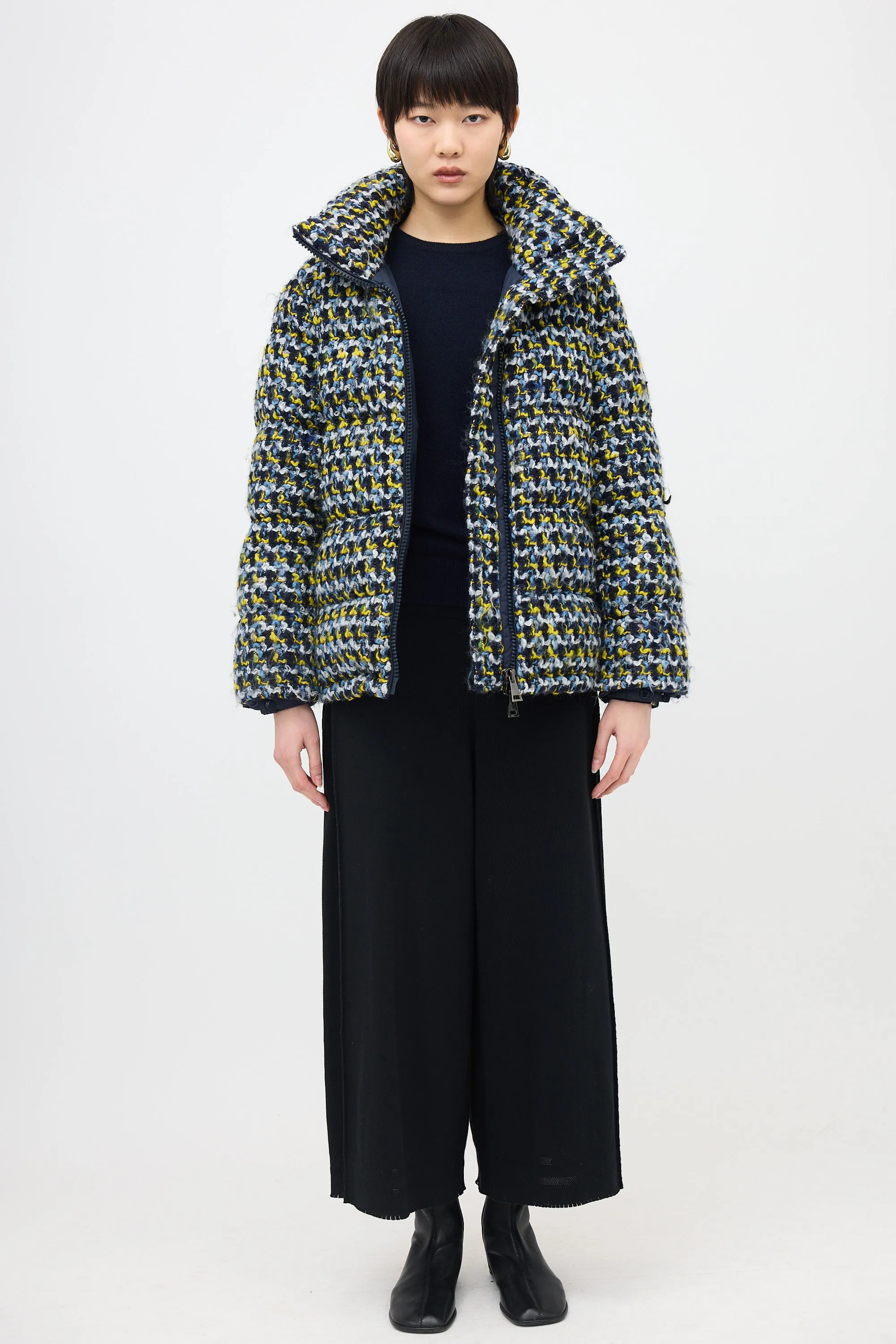 Wool Tweed Elby Puffer Jacket sold by VSP Consignment product image thumbnail 3