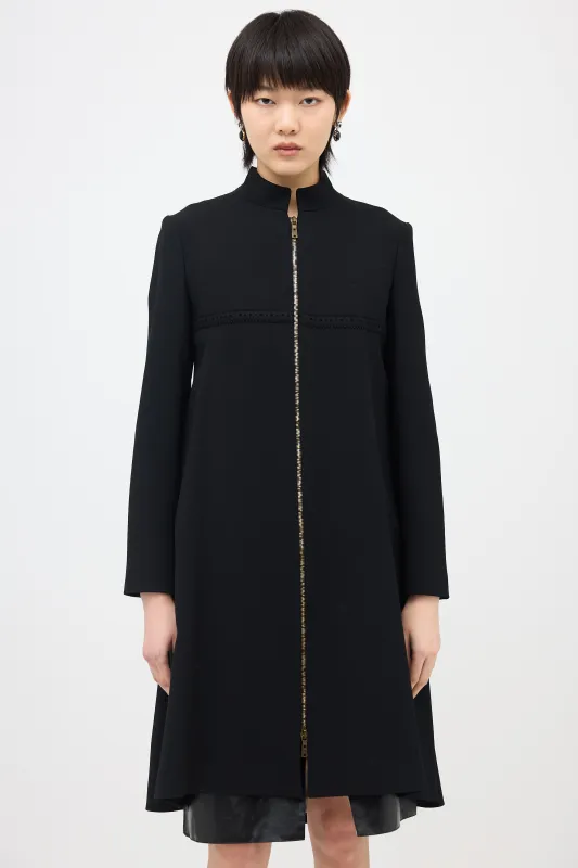 2008 Wool Brogue Coat Dress made by Yves Saint Laurent