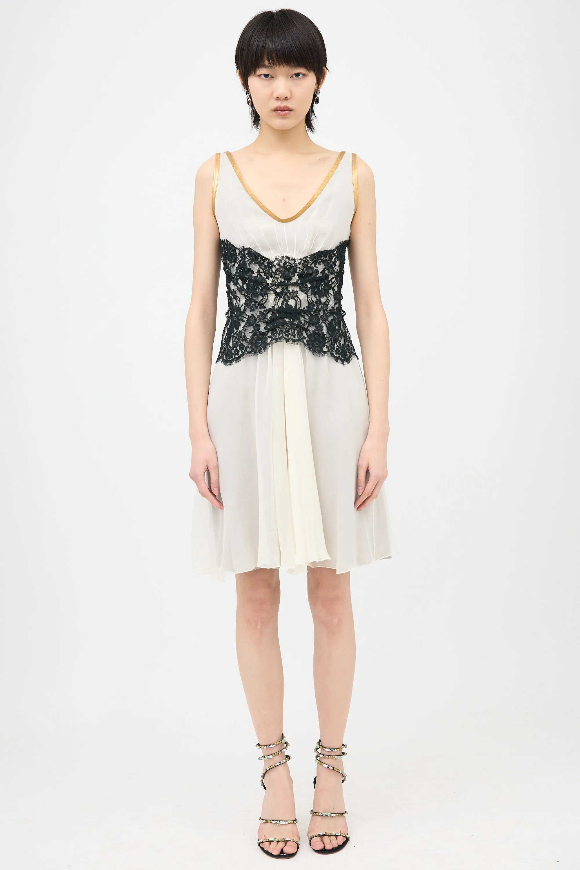 Silk & Lace Dress sold by VSP Consignment product image thumbnail 2