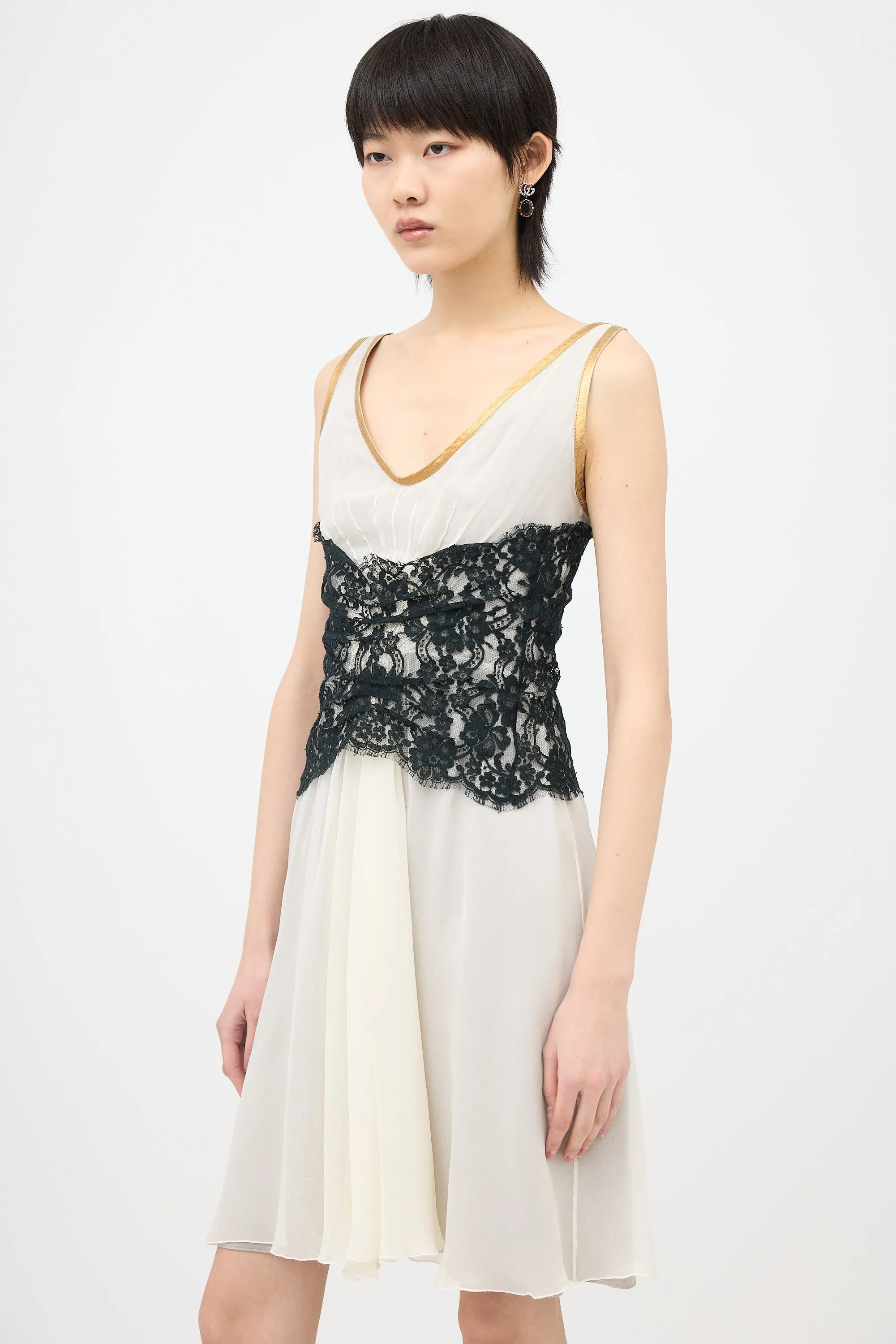 Silk & Lace Dress sold by VSP Consignment product image thumbnail 3