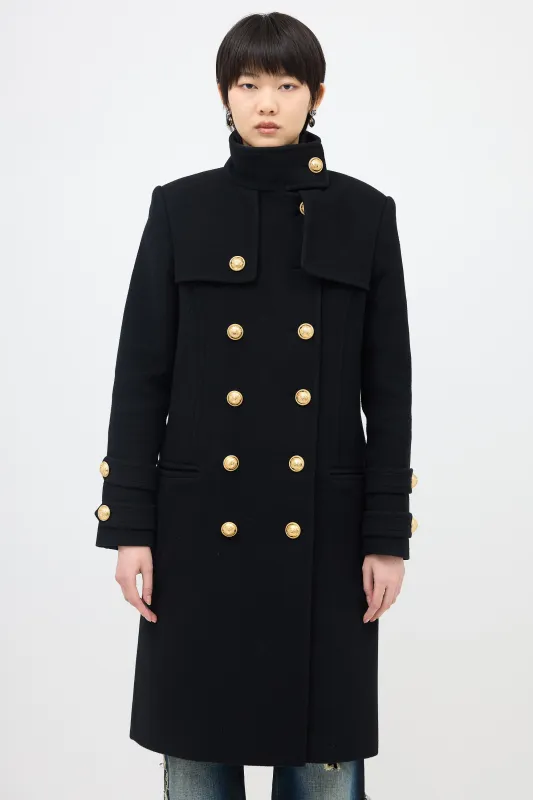 Wool & Cashmere Coat made by Balmain
