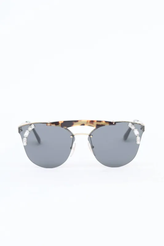 SPR 53U Crystal Sunglasses made by Prada