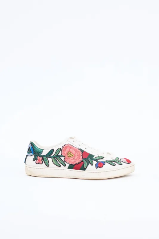 Floral Ace Sneaker made by Gucci