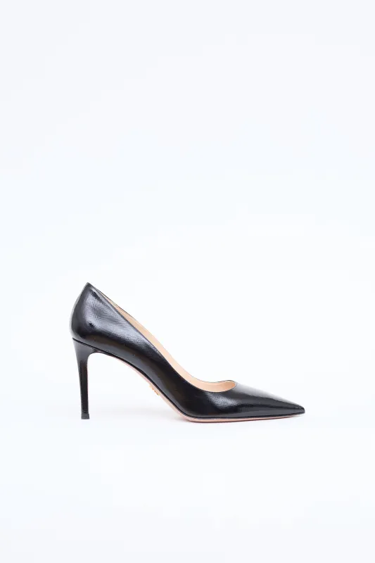 Saffiano Point Toe Pump sold by VSP Consignment