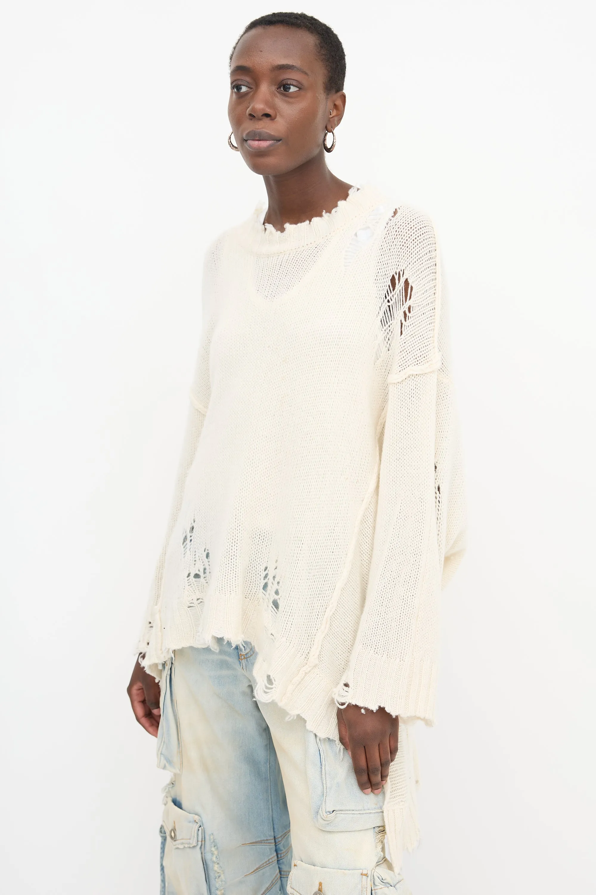 Cashmere Patti Distressed Sweater sold by VSP Consignment product image thumbnail 3