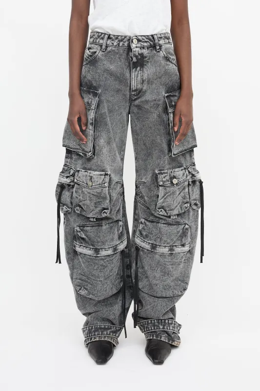 Denim Fern Cargo Pant made by The Attico