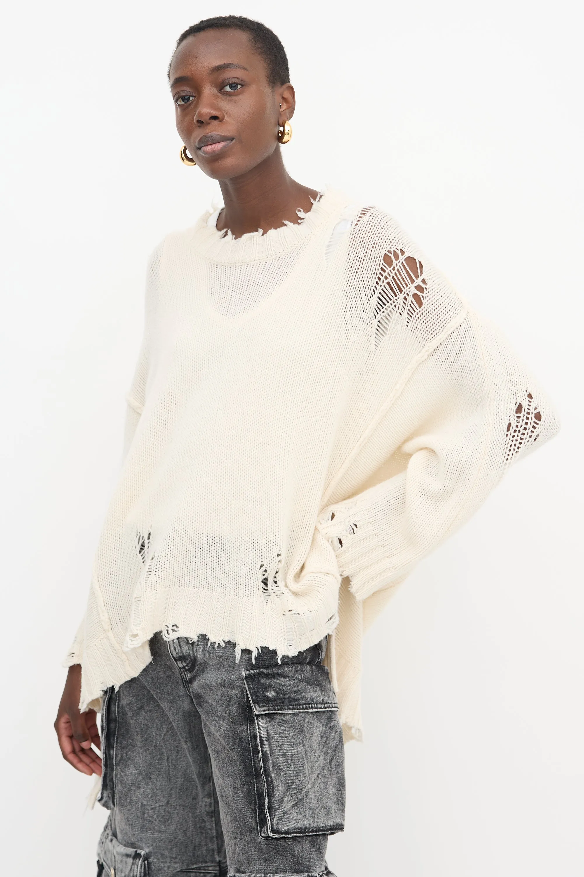 Cashmere Patti Distressed Sweater sold by VSP Consignment product image thumbnail 3
